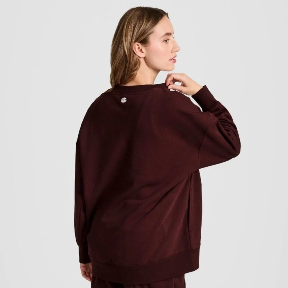 Champion Women’s Long Sleeve V-Neck French Terry Pullover